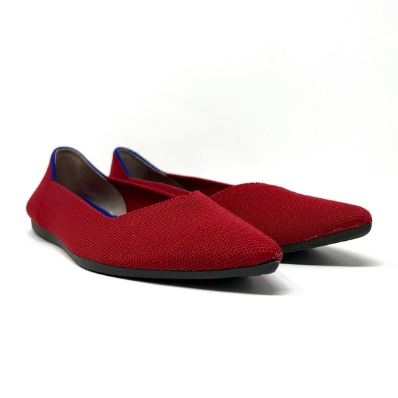 Rothy’s “The Point” Red Slip On Pointed Toe Flats Size 9.5 - Picture 1 of 9